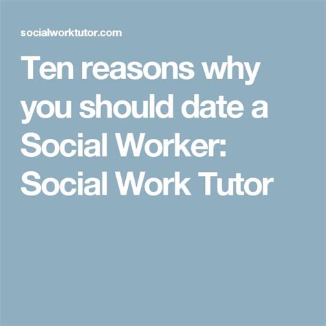 social worker dating